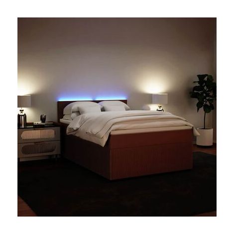 Sommier Snowco (avec matelas), motif roses, 160 × 200 cm, en velours, velours doux et confortable, pour chambre, décor moderne, facile à assembler (1/5)