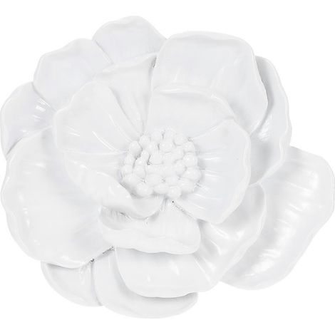 Décoration murale en résine pivoine blanche (1/5)