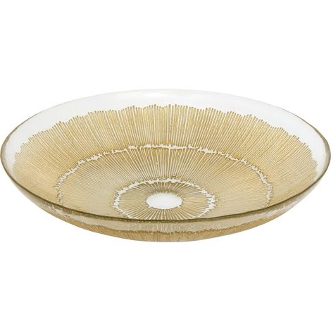 Plat de Présentation en Verre "Celeste" 30cm Doré