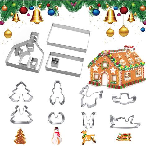 Cortapastas Navidad - 18 Piezas en Acero Inoxidable Alimentario - Para Galletas, Pan de Especias, Fondant y Repostería - Pack Completo (1/5)