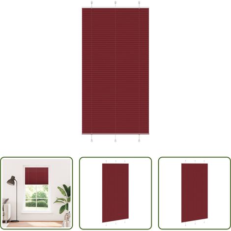 Sichtschutz -  Plissee Bordeauxrot 110x200 cm Stoffbreite 109,4 cm Polyester (1/5)