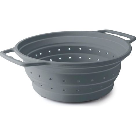 Lacor - 62884 - Scolapasta pieghevole, scolapasta da cucina, con manici, salvaspazio, multifunzione, lavabile in lavastoviglie, resistente e leggero, silicone, senza BPA, Ø20 cm (1/4)