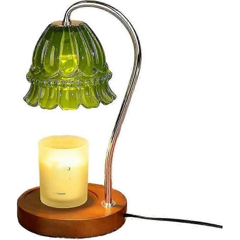 Lampe chauffe-bougie avec minuterie, lampe chauffe-bougie électrique, cadeau d'anniversaire pour femme, maman, amie (prise US). (1/5)