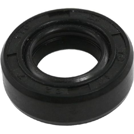 Metric Rotary Shaft Oil Seal 12x22x7mm TC Double Rubber Lips Black (1/2)