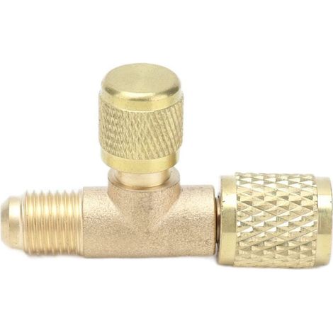 Clapet de remplissage de réfrigérant, adaptateur de remplissage SAE 1/4 pouce, compatible avec R22, R12 et R134a, pour systèmes de climatisation et réfrigération