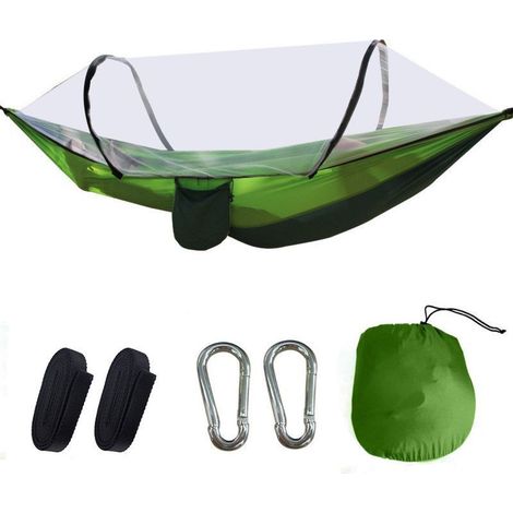 Filiyano-Hamac de camping de grande taille avec moustiquaire sécurisée et chargée (1/3)