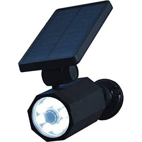Projecteur solaire LED étanche avec détecteur de mouvement 25 pieds – ABS durable – Lumière blanche – IP65 – Éclairage extérieur de cour (1/5)