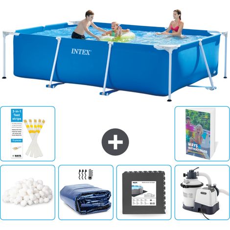 Rechteckiger Frame Pool - 300x200x75 cm - 7-teilig S31