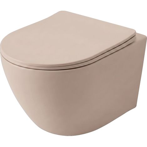 TAZA DE INODORO WC REA CARLO MINI TORNADO MOCCA MATT (1/5)