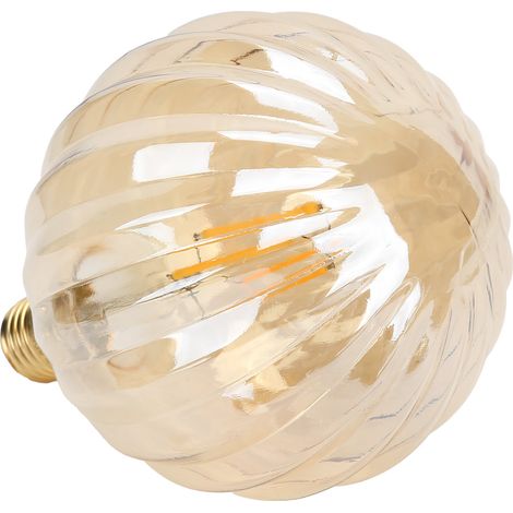 Ampoule LED G125 4W E27 Forme Pastèque Filament Flexibile Lumière Chaude 220V Décoration Intérieur Doré (1/5)