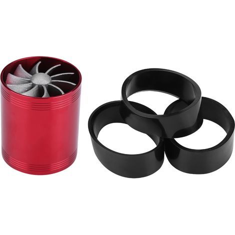 BAFOVY Turbo Air Andrake Super-chargeur Turbocompresseur Turbonator Universal Fit 2.2-2,5 Pouce 55 Mm-64 Mm Dual Venti (Accessoires rouges + noirs). (1/5)