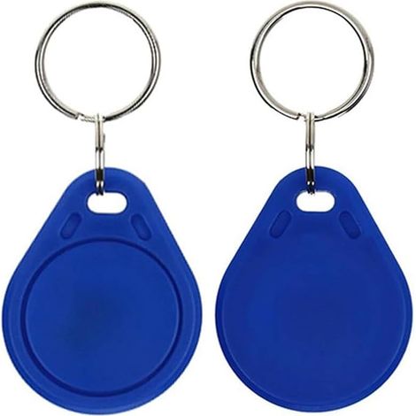 RFID Badges 13.56Mhz UID Changement de Porte-clés modifiable 1K Token NFC Tag Proximité Transpondeur Réinscriptible RFID Écriture Accessable Carte de contrôle d'accès - Bleu (1/2)