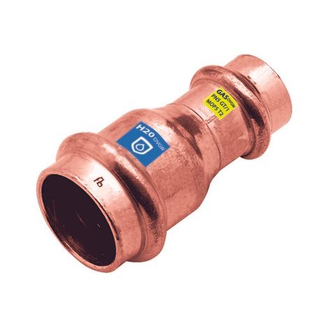MANICOTTO DI RIDUZIONE FF  IN RAME A PRESSARE ACQUA/GAS- Diam. 22 x 18- FRABO- pezzi 1