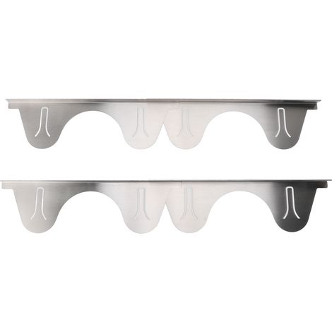2 paires de cache-espace pour cuisinière, en acier inoxydable rétractable, pour four et plan de travail, couleur argent, de 35 cm à 70 cm. (1/5)