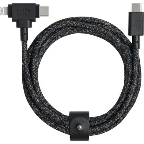 Native Union Belt Cable Duo USB-C To C/Lightning Cosmos 1,5m (1/3)