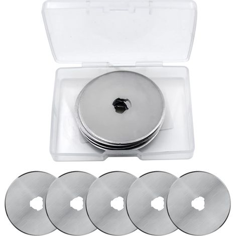 15 Pièce Lame Rotatives de 45 mm Lames de Rechange pour Cutter Rotatif pour la Découpe du Tissu, Cuir, Papier, PVC, PET (1/5)