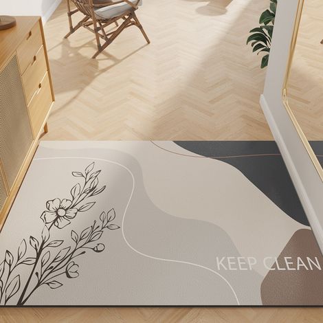 Half City in Smoke and Sand - Édition horizontale 5080cm (Cuir) Tapis de sol en cuir imperméable et résistant à l'huile, lavable et facile d'utilisation, adapté à un usage domestique, y compris pour (1/4)
