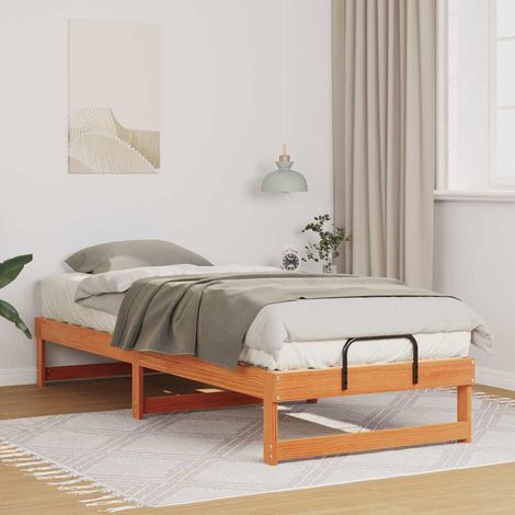Cadre de lit-Structure de lit Marron 80 x 210 cm Pin massif 512097 (1/5)