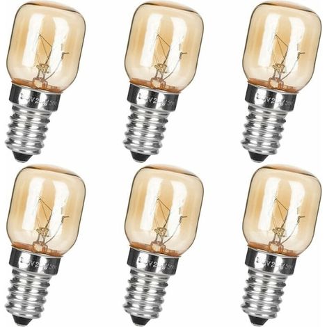 Ampoules LED E14 (lot de 6) pour lampe de sel, 25 W, culot T25 E14, 230-240 V, dimmables, compatibles micro-ondes, réfrigérateur, lampe de sel de l'Himalaya, congélateur et lampe en céramique. (1/5)