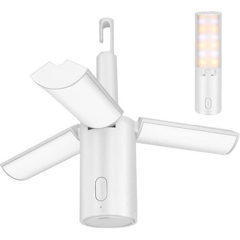 Lampe Camping, 4000mAh Lampe Camping Rechargeable Pliable Lanterne Camping Lumiere Camping avec 3 Modes Luminosité ,Gris clair (1/5)