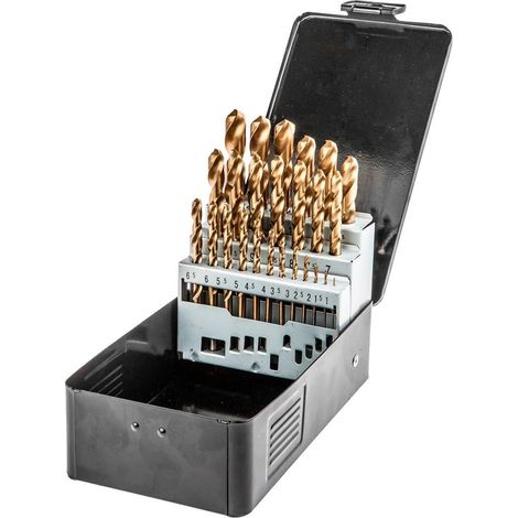 Punte da trapano per metallo HSS-TiN da 1,0-13,0 mm, set da 25 (1/2)