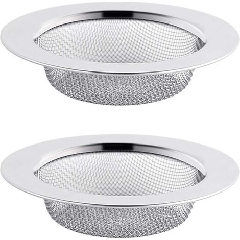 Lot de 2 crépines d'évier en acier inoxydable, crépine de vidange de 7,7 cm, crépine d'évier, crépine d'évier de cuisine (1/4)