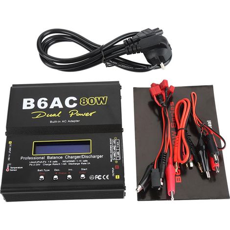 Chargeur-déchargeur LCD 80W pour batteries RC Li-ion, Li-po, NiCd, NiMH - Équilibrage numérique (1/5)