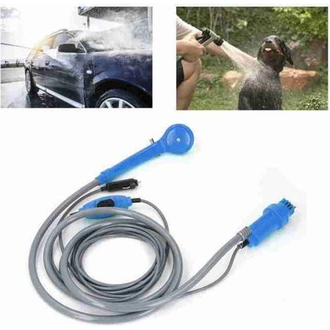 Douche de Camping Portable 36W - Garosa - Bleu - DC24V - Débit Réglable 2,5 L/min - Anti-Fuite (1/4)