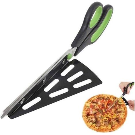 10PCS Ciseaux Pizza en Acier Inoxydable de 28cmCuisine Cisailles en Ciseaux avec Pelle Pizza dtachableGadget de cuisin CISEAUX DE (1/5)