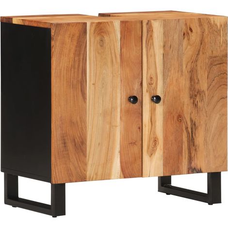 Meuble d'évier，Meuble sous évier 62x33x58 cm bois d'acacia et d'ingénierie CFW403319 (1/5)