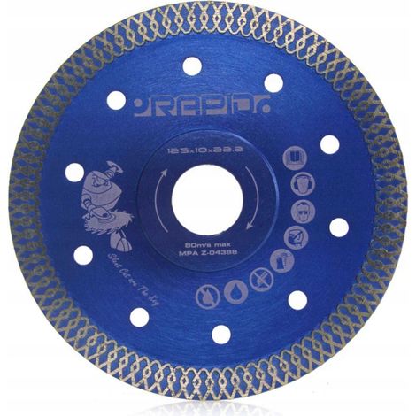 Lame diamantée MAR-POL pour la coupe de carreaux de grès cérame 125 mm M08706 (1/5)