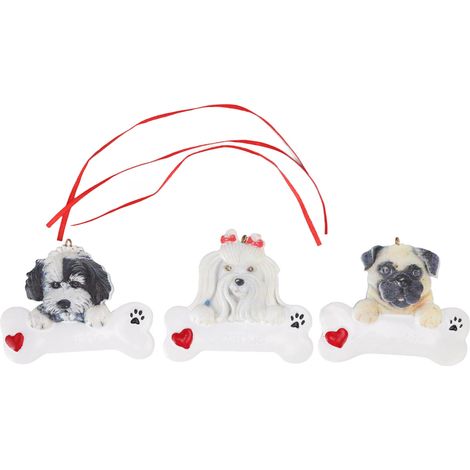 Pendent Chien Arbre de Noël en Résine - Décoration DIY Résistante pour Fêtes (1/5)
