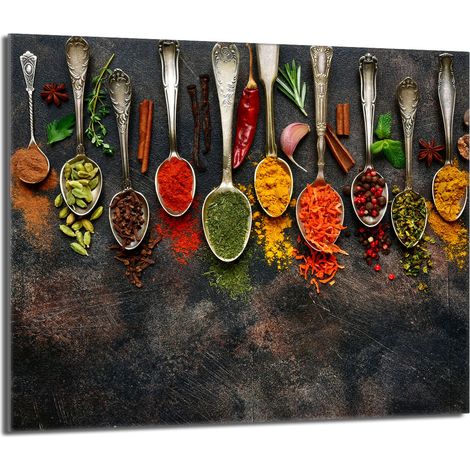 Glasschutzplatte für den Herd 60x52 Gewürze (1/5)