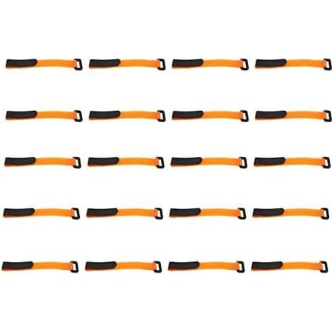 Klettverschlussband mit Schnalle, robuste Kabelbinder aus Nylon-Kunststoff, Schnalle für (20–200 mm) – 20–200 mm (1/5)