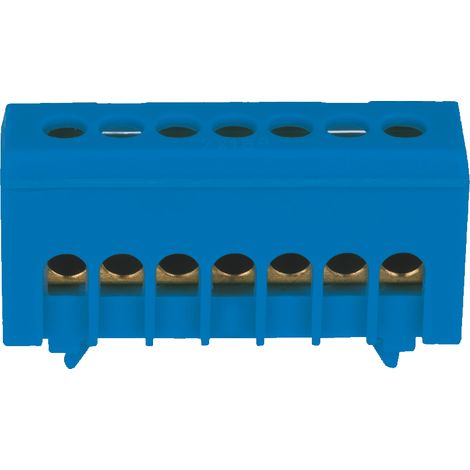 FAEG Isolierter Steckverbinder für elektrische Schalttafeln für Erde und Neutralleiter – 7 Löcher – DIN-Montage – 7 x 16 mm² – FG14263