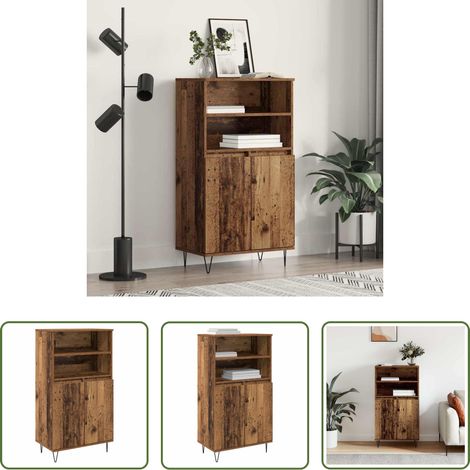 vidaXL Armoire salon - Haut Armoire Marron 60 x 36 x 110 cm Bois d'ingénierie (1/5)