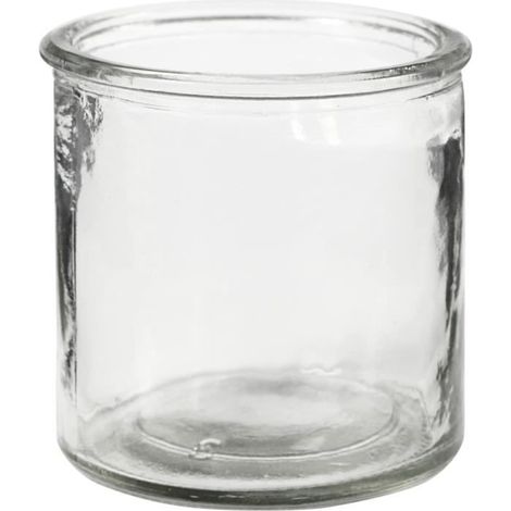 Bougeoir en verre - 7,8 x 7,8 cm - 6 pcs