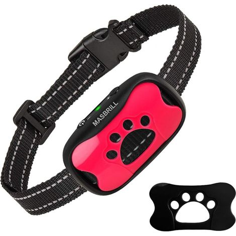Collier Anti-aboiement Chien Rechargeable, Dispositif Anti Aboiement pour Petit Moyen Grand Chien, Collier Anti-aboiement Dressage Chien avec Vibration et Bip 7 Niveaux de Sensibilité H648