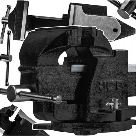 Schraubstock aus Stahl mit Amboss, 125 mm, zwei Backen