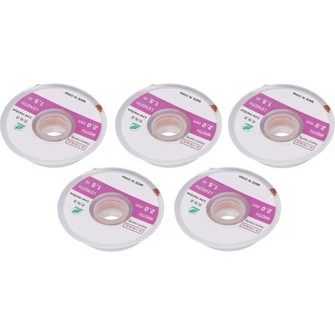 Nicht saubere, geflochtene Entlötlitzen (5er-Packung), Entlötwerkzeug, 2 mm breit, 1,5 m lang (1/5)