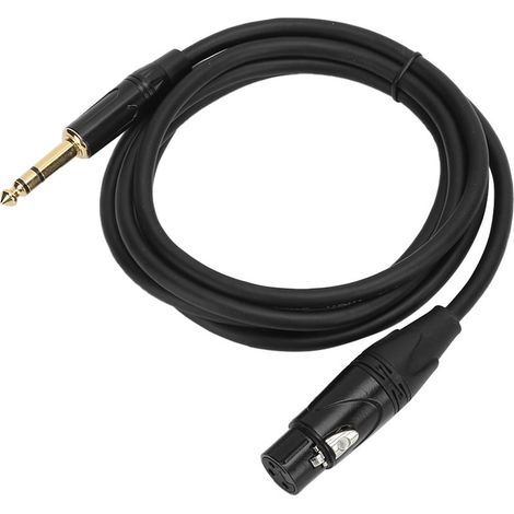 Câble Microphone XLR Femelle vers Jack 6.35mm, Cordon Interconnect Signal Équilibré JD6003, Longueur 3 m / 9.8 pi (1/5)