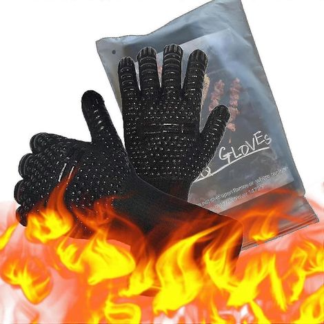 Gants de cuisine et de barbecue, résistants aux hautes températures, anti-coupures (1/5)