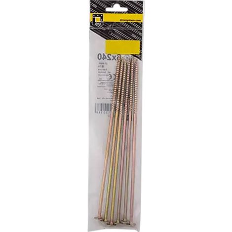 10 Vis De Construction À Tête Large Ct 06220 - 6X220 mm T30 (6 Pcs/Pack) - D-Work