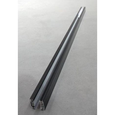 Rail 3 phases carré alu noir mat 1000x36x33mm non-dimmable 3680W max alim 230V IP20 T-Rail TRAJECTOIRE (1/2)