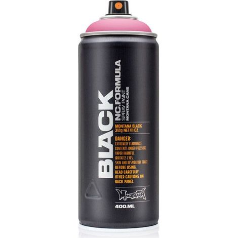 Bombe de peinture - 50% True Magenta - BLK400-TR4010 - Montana Cans Black - 400ml - Graffiti