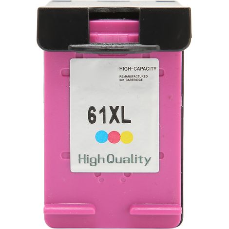 Cartouches d'encre 61XL haute efficacité, puce performante, pour imprimantes HP Envy 4500, Deskjet 1000, 1056, 1510, 1512 et 1010 H (couleur 61XLC).