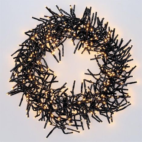 Ghirlanda di lampadine mini LED da 5 m con 500 lampadine e 8 funzioni (1,3 W 3000 K) IP44 in PVC verde