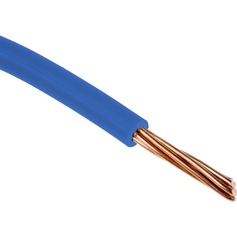 RS PRO Fil de câblage, section 2,5 mm², 600 V Bleu Cuivre recuit, Maximum +70 °C, 100m ( Prix pour Bobine de 100 Mètres )
