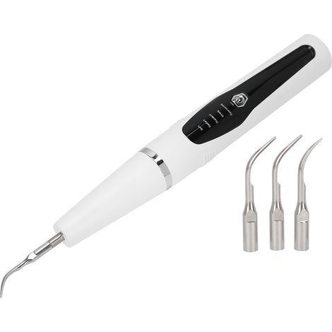 Détartreur ultrasonique portable pour le nettoyage des dents, l'élimination des taches, le blanchiment et l'hygiène buccale (noir) (1/5)