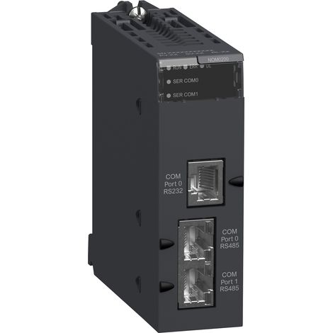 SCHNEIDER BMXNOM0200 MÓDULO DE INTERFAZ DE BUS SERIE RS485 RS232 MODBUS ASCII DE 2 VÍAS (1/4)